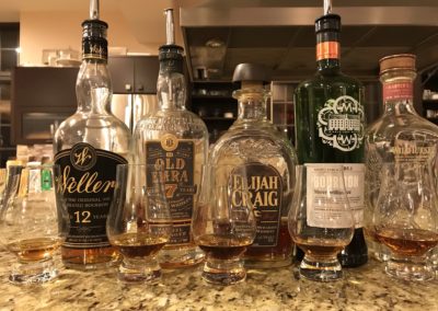 Lineup of Bourbons